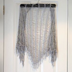 Silver Sequin Hip Shawl
